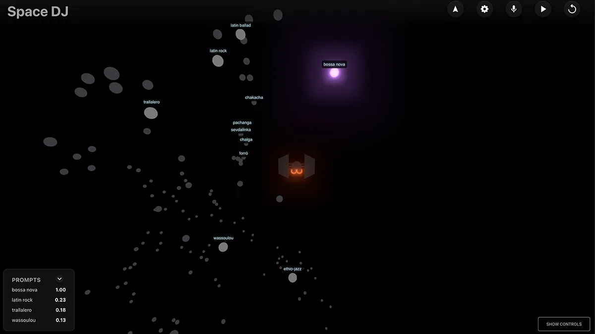 ein space Music spiel